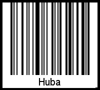 Barcode des Vornamen Huba