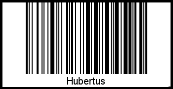 Barcode des Vornamen Hubertus