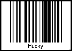 Barcode des Vornamen Hucky