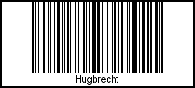Barcode des Vornamen Hugbrecht