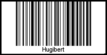 Hugibert als Barcode und QR-Code