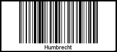 Barcode des Vornamen Humbrecht