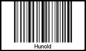 Barcode des Vornamen Hunold