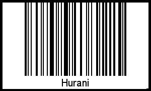 Der Voname Hurani als Barcode und QR-Code