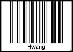 Hwang als Barcode und QR-Code
