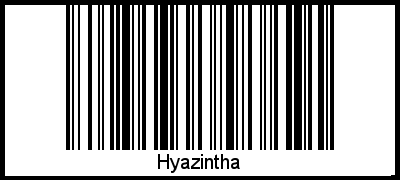 Barcode des Vornamen Hyazintha