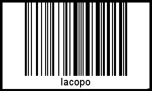 Barcode des Vornamen Iacopo