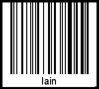 Iain als Barcode und QR-Code