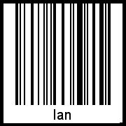 Interpretation von Ian als Barcode