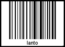 Der Voname Ianto als Barcode und QR-Code
