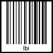 Barcode des Vornamen Ibi