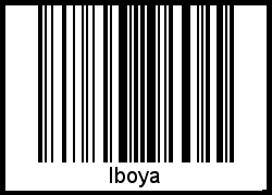 Barcode des Vornamen Iboya