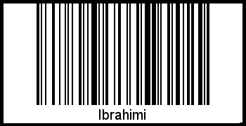 Der Voname Ibrahimi als Barcode und QR-Code
