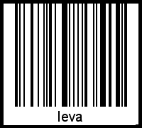 Barcode des Vornamen Ieva