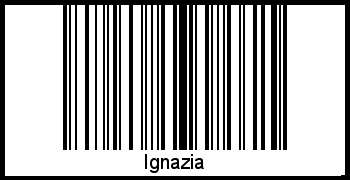 Barcode des Vornamen Ignazia