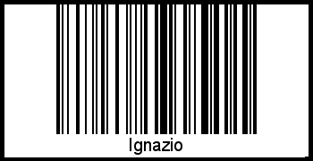 Der Voname Ignazio als Barcode und QR-Code