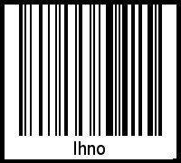 Interpretation von Ihno als Barcode