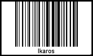 Barcode des Vornamen Ikaros