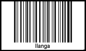 Der Voname Ilanga als Barcode und QR-Code