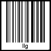 Barcode des Vornamen Ilg