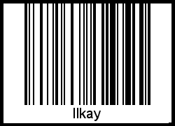 Der Voname Ilkay als Barcode und QR-Code