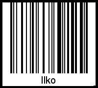 Interpretation von Ilko als Barcode