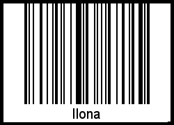 Interpretation von Ilona als Barcode