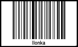 Der Voname Ilonka als Barcode und QR-Code