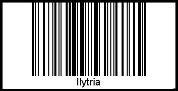Der Voname Ilytria als Barcode und QR-Code