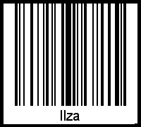 Der Voname Ilza als Barcode und QR-Code