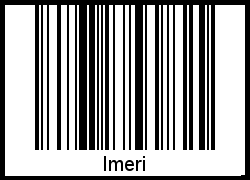 Barcode des Vornamen Imeri