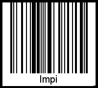 Barcode des Vornamen Impi