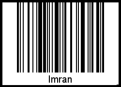 Der Voname Imran als Barcode und QR-Code