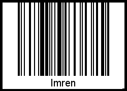 Barcode des Vornamen Imren