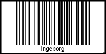 Der Voname Ingeborg als Barcode und QR-Code