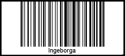 Barcode des Vornamen Ingeborga