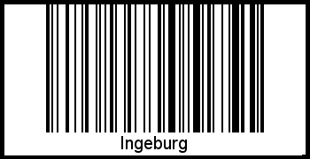 Interpretation von Ingeburg als Barcode