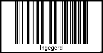 Der Voname Ingegerd als Barcode und QR-Code
