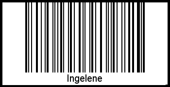 Barcode des Vornamen Ingelene