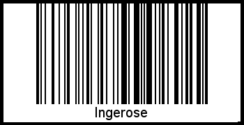 Ingerose als Barcode und QR-Code
