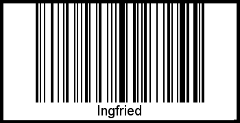 Barcode des Vornamen Ingfried