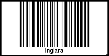 Der Voname Ingiara als Barcode und QR-Code