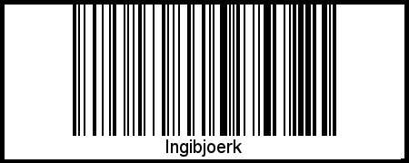 Der Voname Ingibjoerk als Barcode und QR-Code