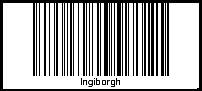 Ingiborgh als Barcode und QR-Code