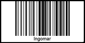 Der Voname Ingomar als Barcode und QR-Code