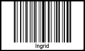 Barcode des Vornamen Ingrid