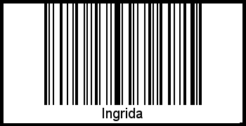 Ingrida als Barcode und QR-Code