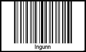 Barcode des Vornamen Ingunn