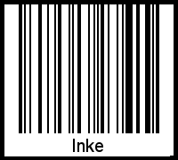 Interpretation von Inke als Barcode
