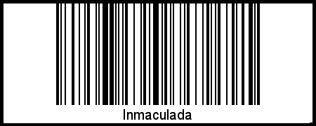 Der Voname Inmaculada als Barcode und QR-Code
